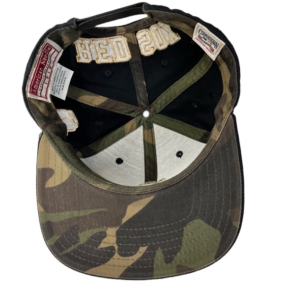 American Needle Red Sox Flat Bill Snapback Black & Camo - Picture 5 of 8